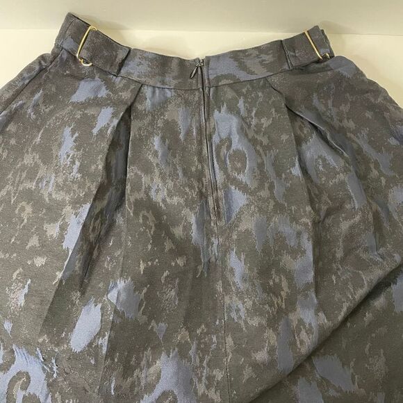 H&M | Medium| Fit and Flare Midi | Cotton| Navy blue| Black paisley print - Picture 9 of 11